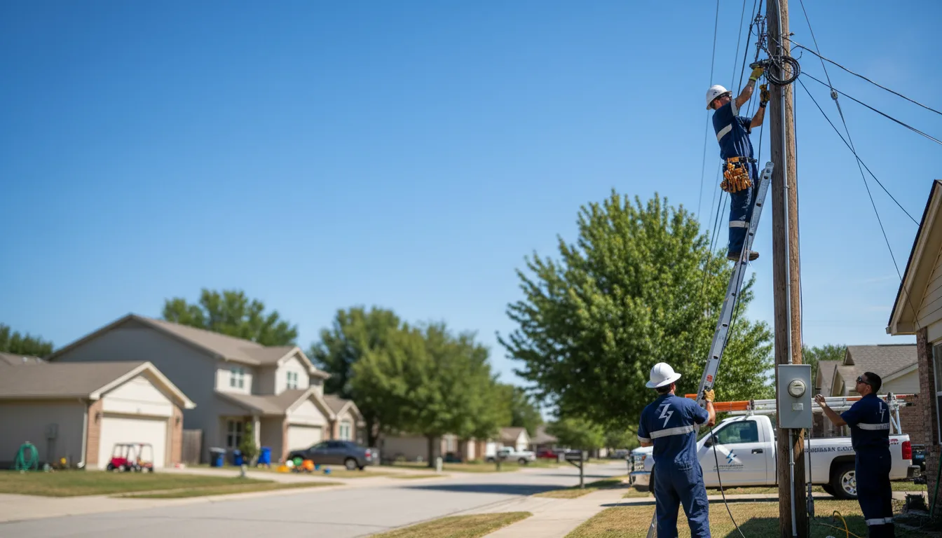 Residential electrician providing installation services in Lancaster, KS